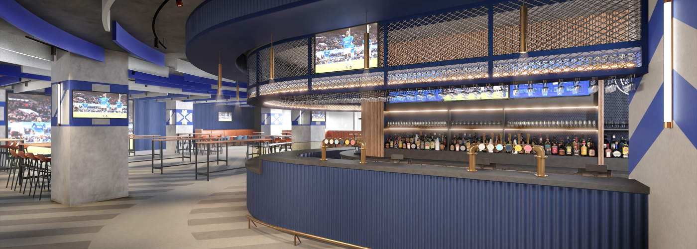 Everton Launch Village Street and Trinity Place Bar at New Stadium
