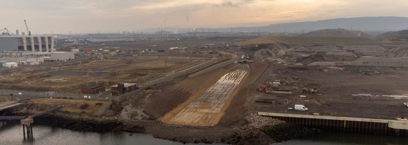 Construction milestone on mammoth Teesworks watercourse