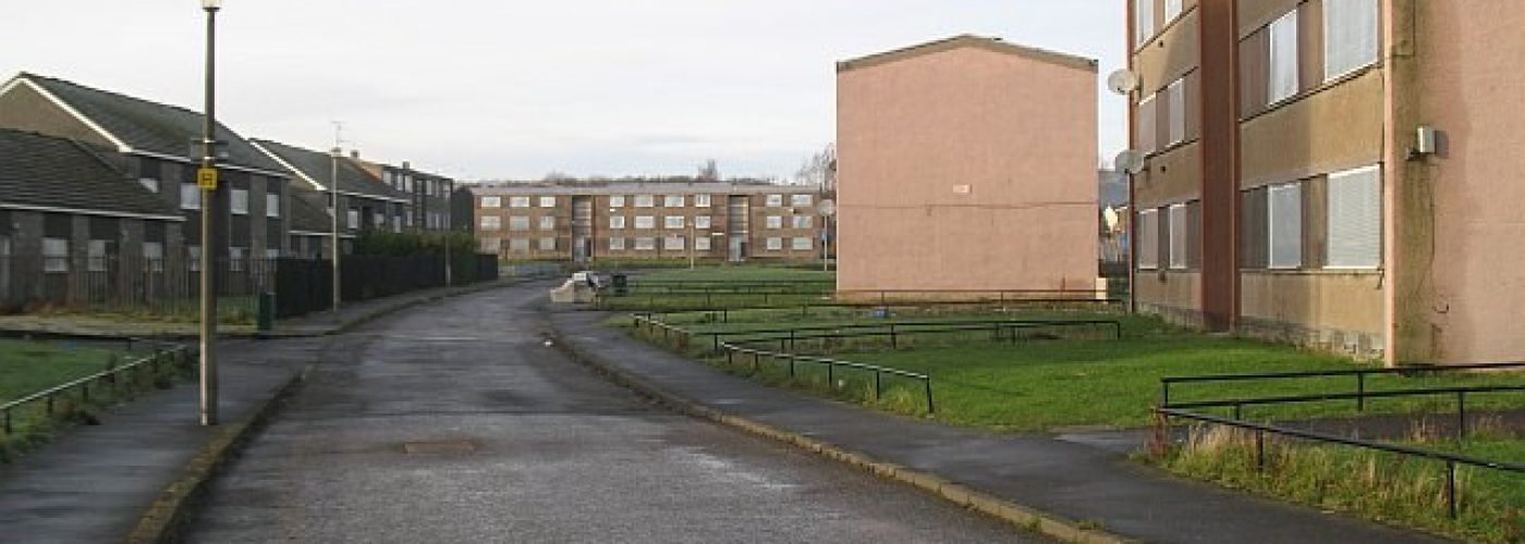An image of Greendykes Gardens which once stood on the site - photo credit to Richard Webb of geograph.org.uk