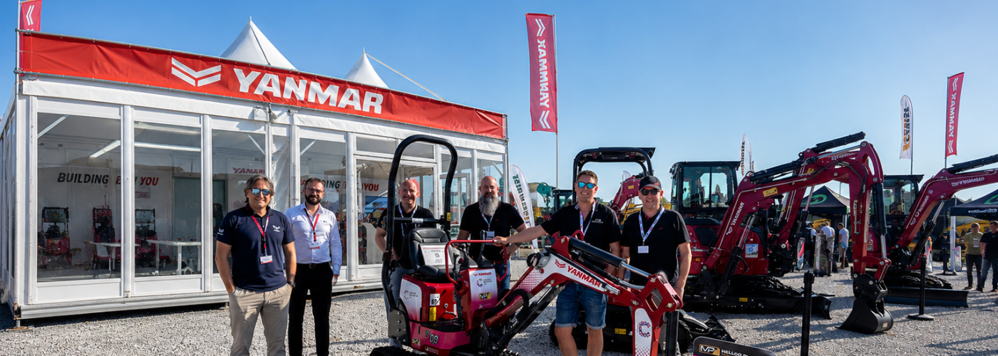 Think pink: Mellor Plant UK raffles Yanmar SV08 for Cancer Research UK