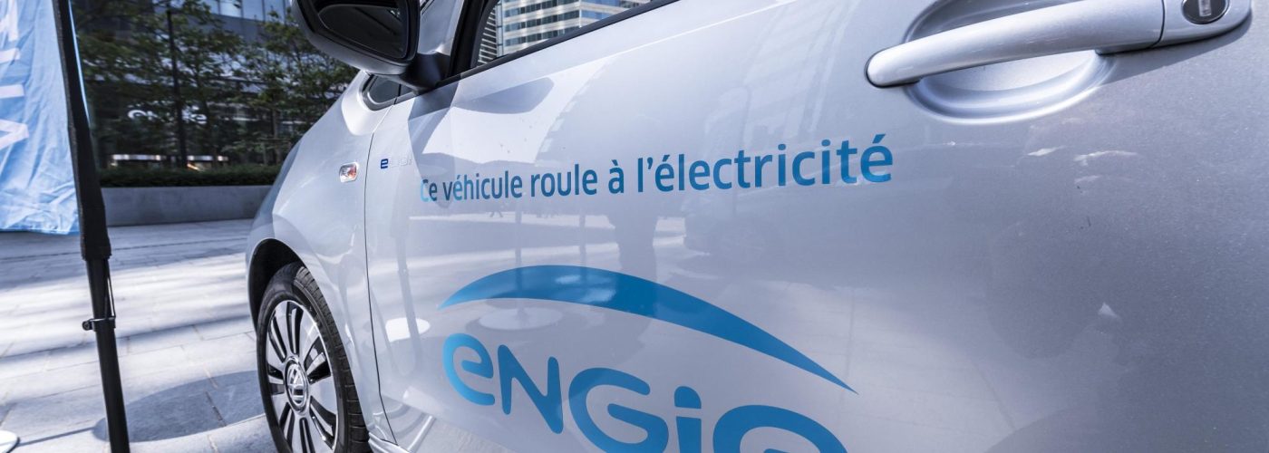 a photograph of a branded electric vehicle with the Engie logo
