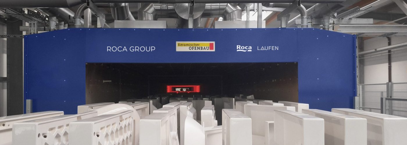 Roca Group and LAUFEN successfully commission the world’s first electric tunnel kiln for the production of sanitary ceramics