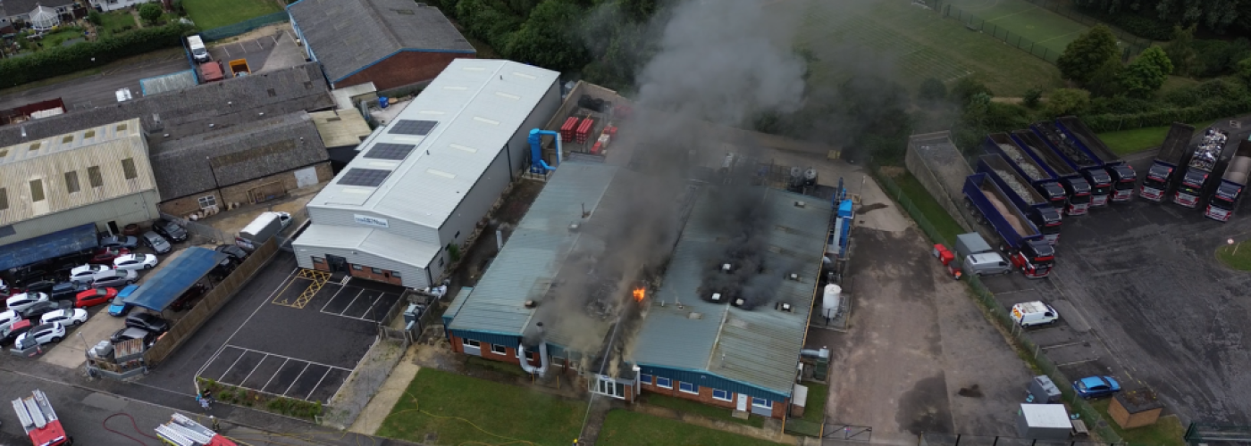 News story over 100 firefighters respond to two destructive industrial fires on same day