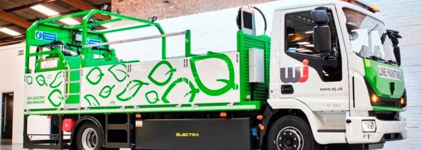 WJ Group Charges Ahead with World-First Electric Road Marking Truck