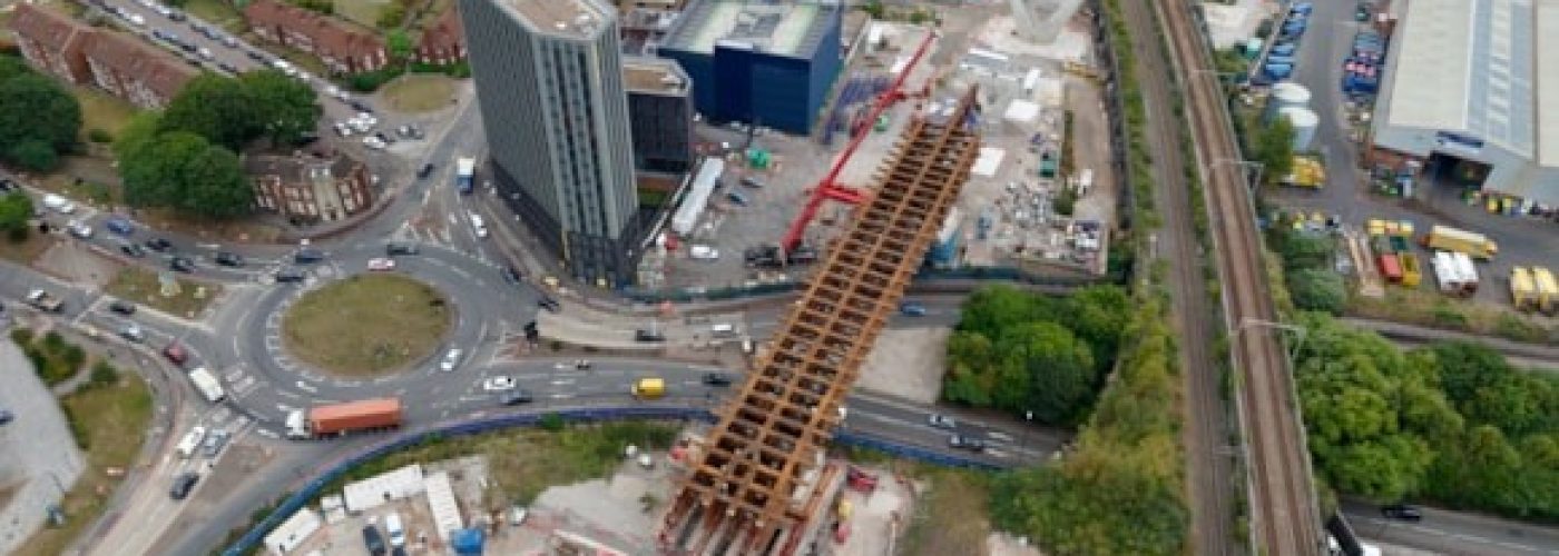 Huge HS2 bridge move completed in Birmingham four days ahead of schedule