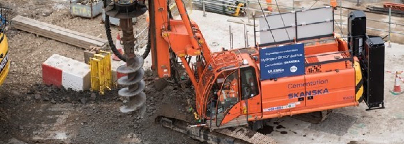 World first as HS2 trials dual-fuel piling rig on London site
