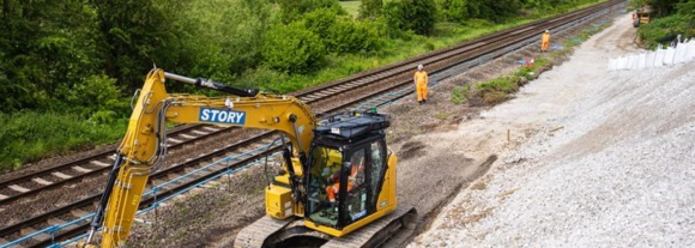 Foundations completed for new tracks at Bamford as part of the Hope Valley Railway Upgrade