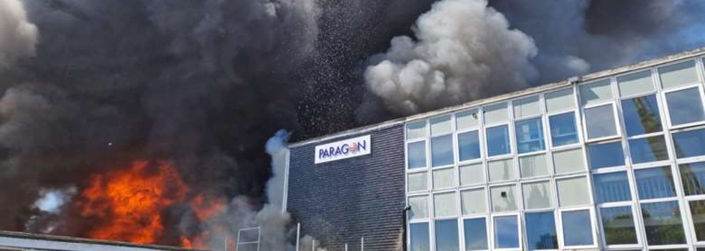 COMMERCIAL BUILDING IN LEICESTERSHIRE DESTROYED IN LARGE FIRE