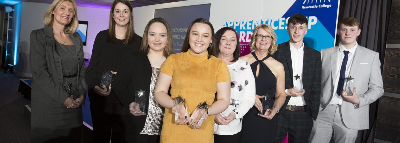 Newcastle College Apprenticeship Award winners 2019